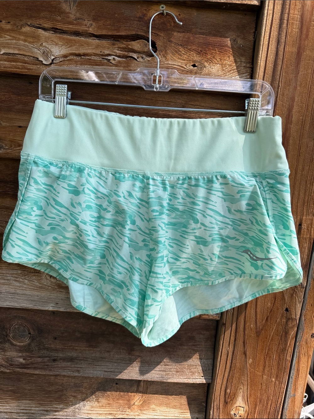 Saucony shorts with built in underwear nwot